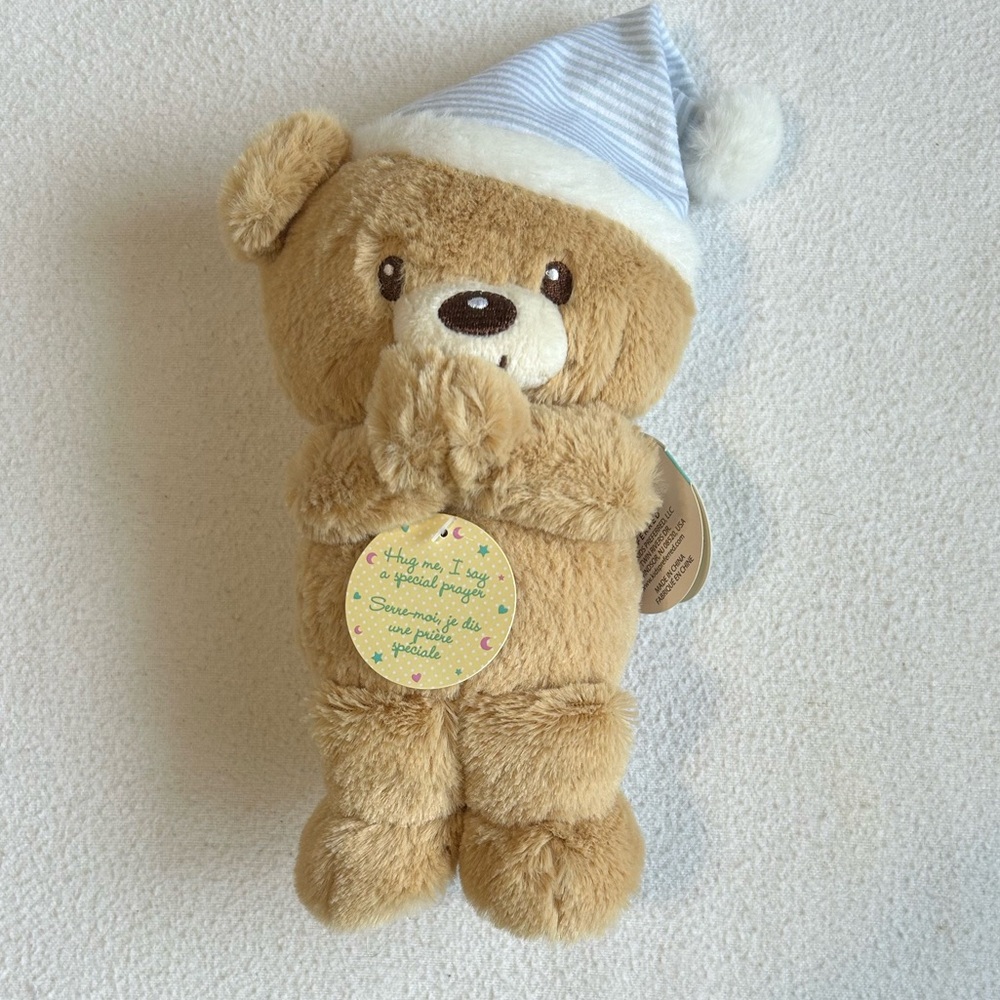 Prayer Bear Blessed Friends. Says a Prayer When You Push His Belly.